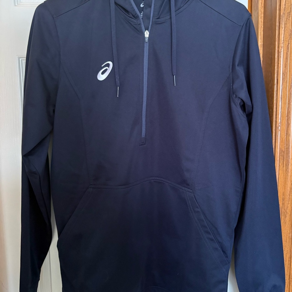 ASICS Navy Half-Zip Performance Hoodie NEW